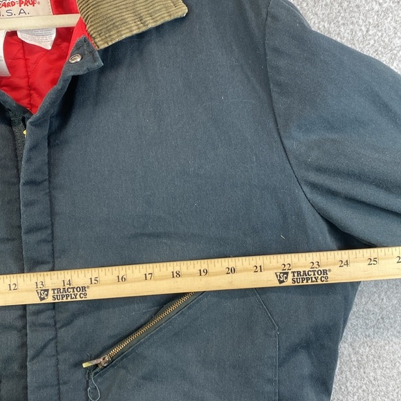 Vintage Walls coveralls corduroy collar zip legs quilted lining semi thrashed XL - Picture 8 of 16